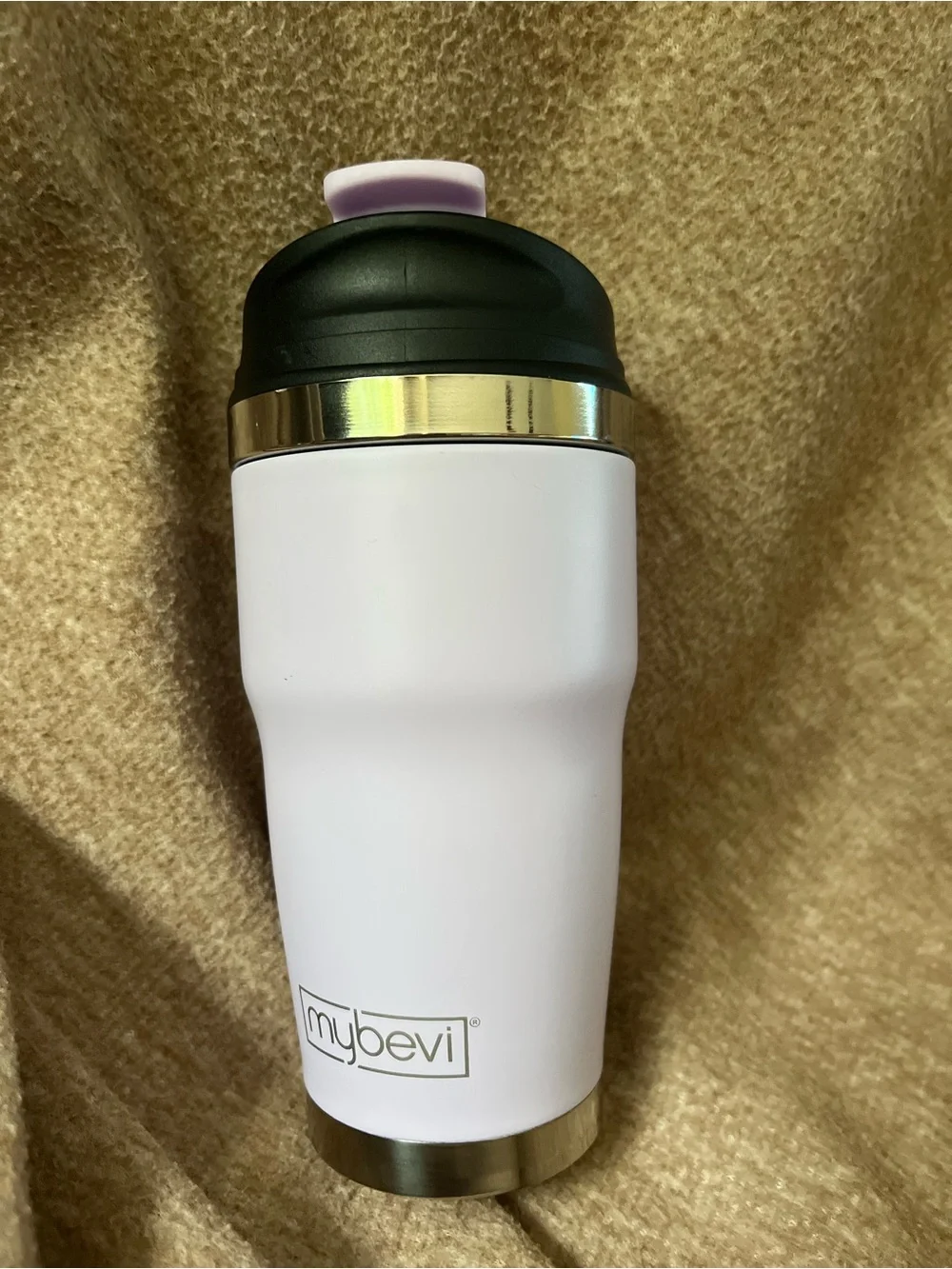 12oz Lilac travel double insulated stainless steel mug